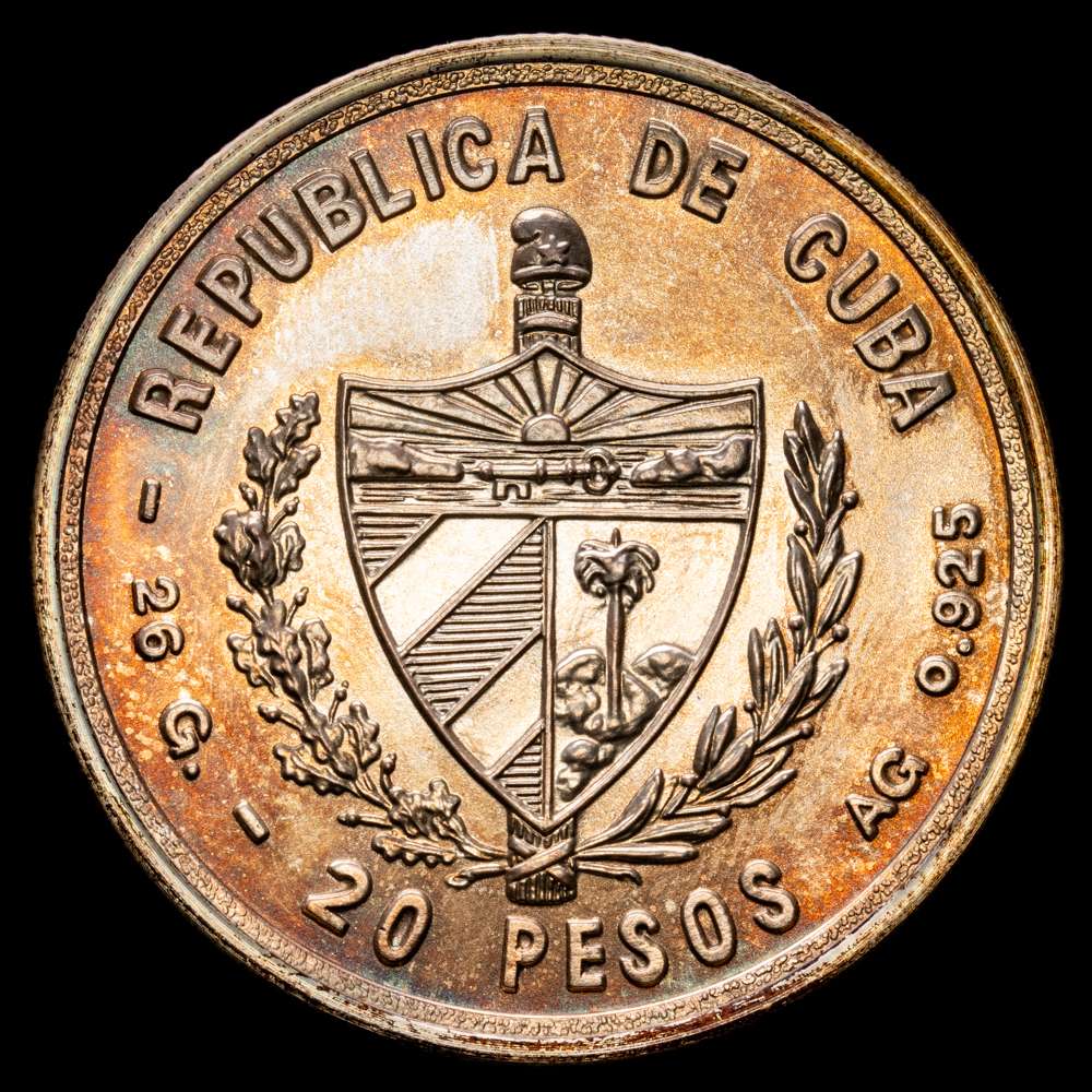 CUBA. Cumbre de no alineados en la Habana. 20 pesos. 26,09gr. 1979. K44 ...