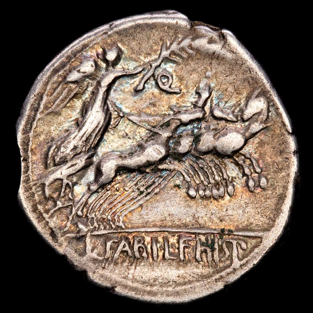 República Romana C. ANNIUS TFTN y L. FABIUS LF HISPANIENSIS. Denario ...