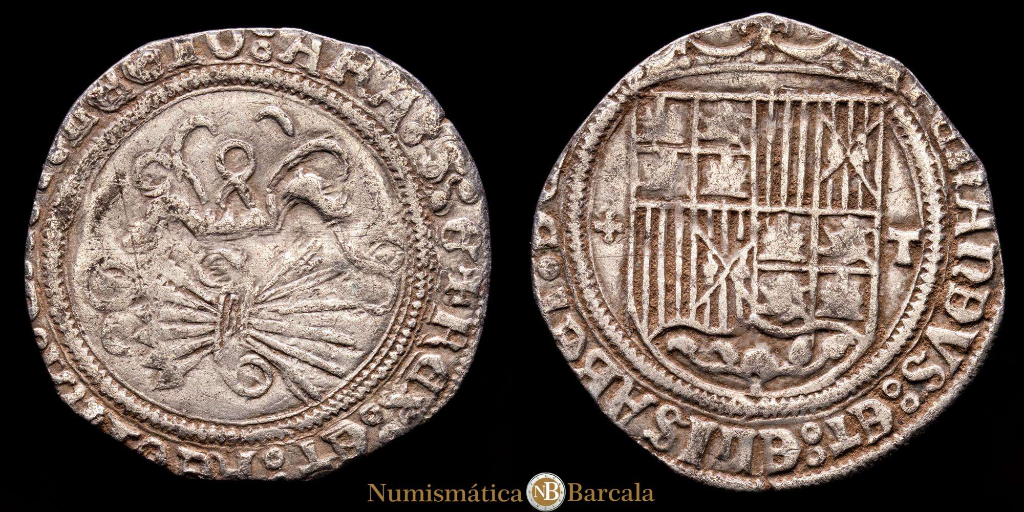 Reyes Católicos. 1 Real. (2,58 g.). Toledo. 1474-1504. AC-465. MBC ...