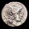 Anónimo. Denario de plata (4,09 g.). Roma 157-156 a.C. Craw-197/1a. XF