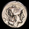 Anónimo. Denario de plata (3,97 g.). Roma, 157-156 a.C. FFC-77. VF