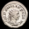 Filipo II. Antoniniano de plata (3,51 g.). Roma, 247-8 a.C. PAX AETERNA. RIC 231c. EBC