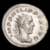 Filipo I. Antoniniano de plata (4,02 g.). Roma, 248 a.C. SAECVLARES AVGG / COS III. RIC IV, 3. EBC