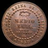 Isabel II. 1/2 Real (19,54 g.).1850. Segovia. AC-155. EBC-