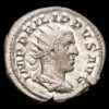 Filipo I “El Árabe”. Antoniniano de plata (4,34 g.). 244-249 d.C. SAECVLARES AVGG. RIC-12. VF+. Restos de brillo original.