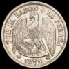 Chile. 1 Peso. (24,94g.). Santiago. 1874. KM-142.1. XF.