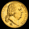 Francia – Luis XVIII. 20 Francos. (6,45g.). París. 1818. Ensayador A. KM-712.1. XF. Restos de brillo original.