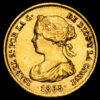 Isabel II. 2 Escudos. (1,69g.). Madrid. 1865. AC-675. MBC+.