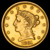 Estados Unidos. 2 1/2 Dólares. (4,18g.). Filadelfia. 1861. KM-72. XF. Coroned Head