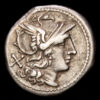 Anónimo. Denario. (4,41g.). Roma. 187-172 a.C. Craw-113/1. VF+.