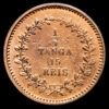 India – D. Luis I. 1/4 Tanga (9,57 g.). Bombain. 1871. KM-304. XF-. Rara.