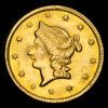 Estados Unidos – Liberty Head. 1/2 Gold Dollar. (0,54g.). California. 1853. KM-11.3. XF+. Brillo original. Ondulado. Raro