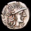 Lucretia. Denario (3,91 g.). Roma, 136 a.C. Craw-237/1A. XF+. Muy buena acuñación y buen detalle.