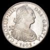 Carlos IV. 8 Reales (26,73 g.). México. 1801. Ensayador F.T. Brillo original. AC-972. EBC.