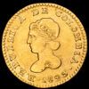 República de Colombia. 1 Escudo (3,72 g.). Popayán. 1823. Ensayador F·M. KM-81.2. MBC+. Escasa.