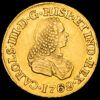 Carlos III. 2 Escudos (6,77 g.). Popayán (Colombia). 1769. Ensayador J. AC-1622. EBC. Rara en esta condición. Restos de brillo original.