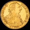 Carlos III. 8 Escudos (27,04 g.). México. 1775. Ensayador F·M. AC-2003. EBC-/EBC+. Brillo original. Ensayadores invertidos.