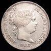 Isabel II. 20 Reales. (25,81 g.). Madrid. 1857. AC-614. MBC+. Golpe en canto