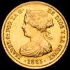 Isabel II. 2 Escudos. (1,67 g.). Madrid. 1865. AC-675. EBC. Restos de brillo original