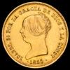 Isabel II. 100 Reales. (8,21 g.). Madrid. 1850. Ensayador C·L. AC-757. EBC-. Escasa. Doblón de 100 Reales