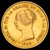 Isabel II. 100 Reales. (8,23 g.). Madrid. 1850. Ensayador C·L. AC-757. EBC-. Escasa. Doblón de 100 Reales