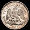 República de México. 25 Centavos. (6,8 g.). Guanajuato. 1888. Ensayador R. KM-406.7. UNC-. Brillo original
