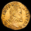 Brabante – Felipe II. 1/2 Real de oro. (3,41 g.). Amberes. S/F. VIT-1383. EBC-. Escasa. Marca de ceca en anverso.