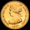 Isabel II. 4 Escudos. (3,38 g.). Madrid. 1867. AC-691. EBC+. Restos de brillo original.