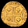 Portugal – María I y Pedro III. Cruzado. (0,65 g.). 1784. GOMMES-112. VF. Recortada.