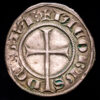 Jaime II. Dinero. (0,85 g.). Mallorca. (1276-1285 y 1298-1311). CR-VSS-544. EBC. Excelente condición.