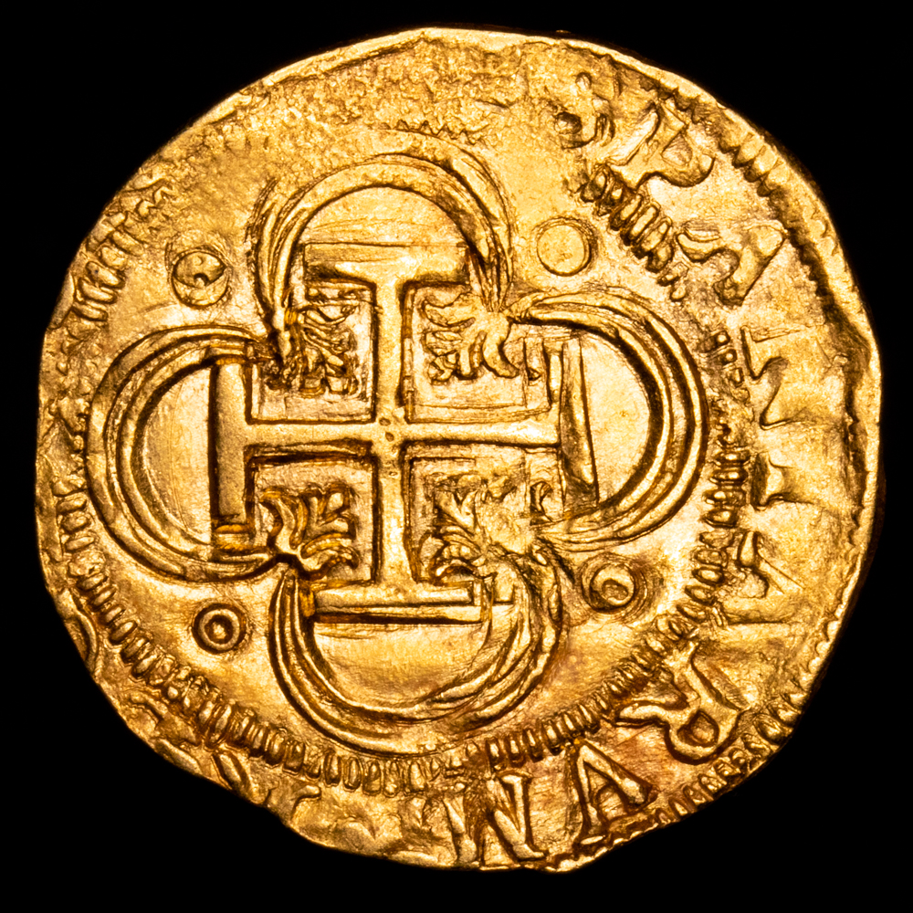 Juana y Carlos . 1 Escudo. (3,36 g.). Sevilla. (1516-1555). AC-199. EBC. Restos de brillo original. Rara en esta conservación.
