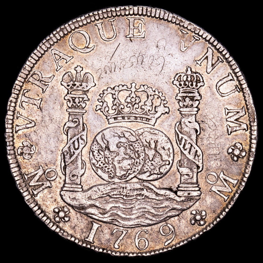 Carlos III. 8 Reales. (26,99 g.). México. 1769. Ensayador M·F. AC-1095. EBC-.