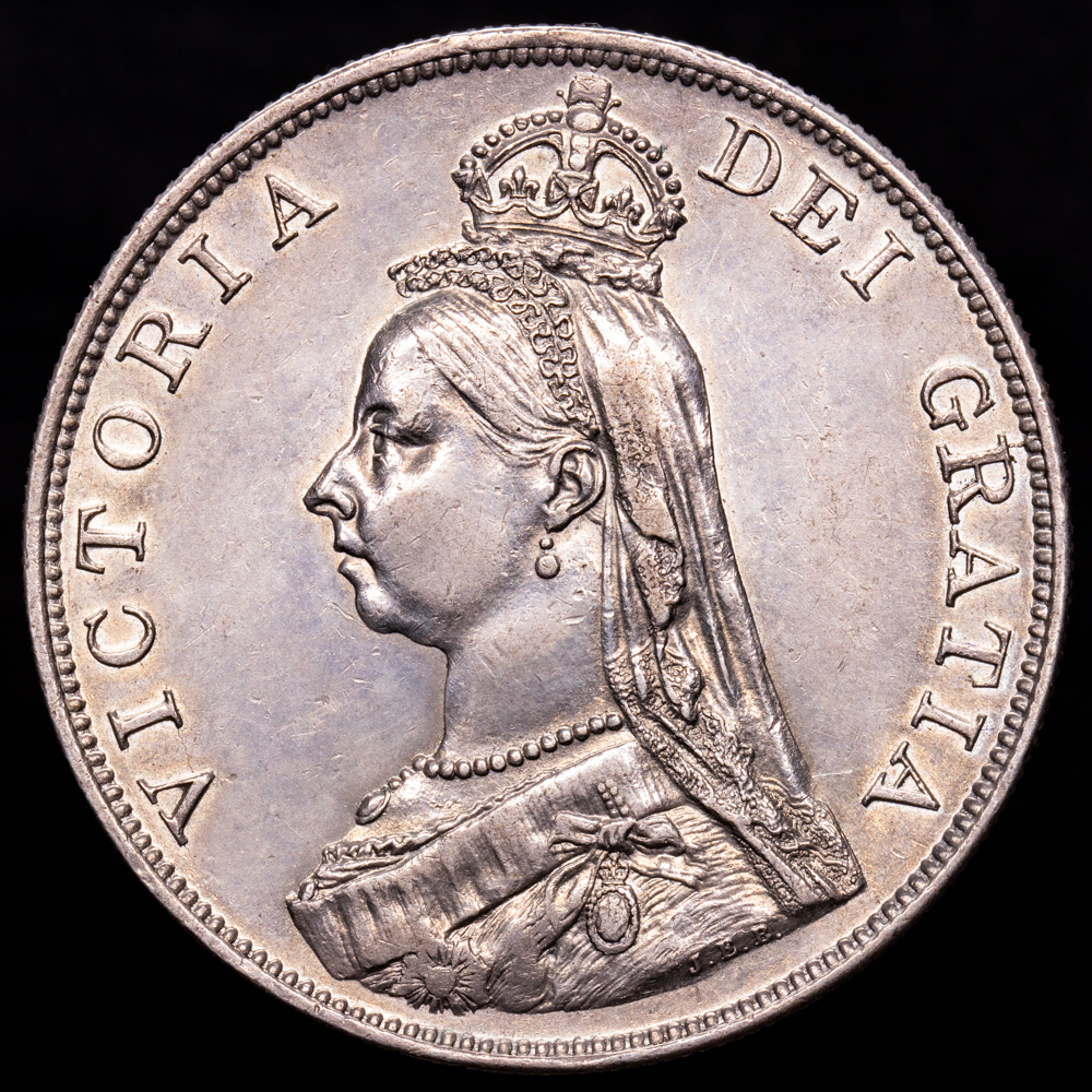 Gran Bretaña – Victoria. Doble florín. (22,62 g.). 1890. KM-763. UNC-. Brillo original.