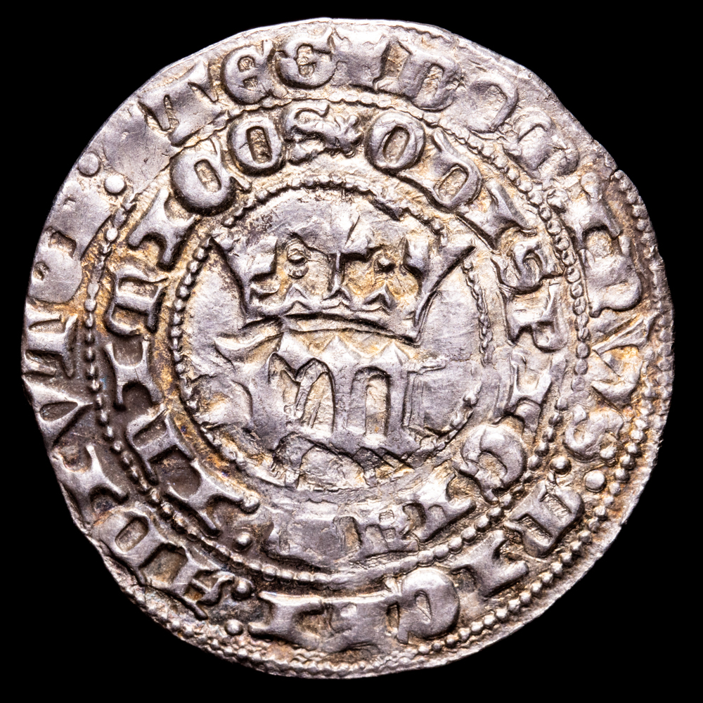 Enrique III. 1 Real. (3,43 g.). Sevilla. (1390-1406). AB-58511. EBC. Brillo original. Bella.
