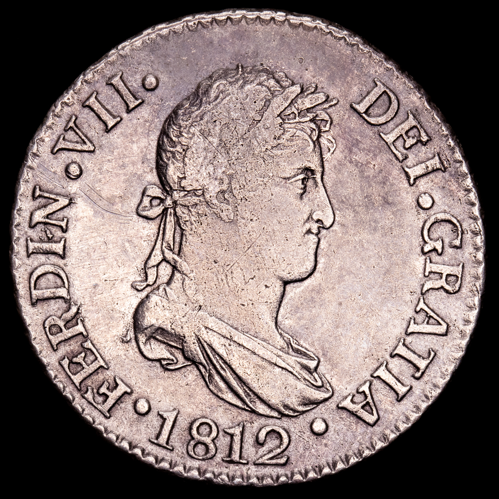 Fernando VII. 2 Reales. (5,73 g.). Cádiz. 1812. Ensayador C·I. AC-727. VF.