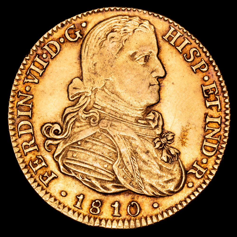 Fernando VII. 8 Escudos. (27,06 g.). Mexico. 1810. Ensayador H·J. AC-1783. MBC+.
