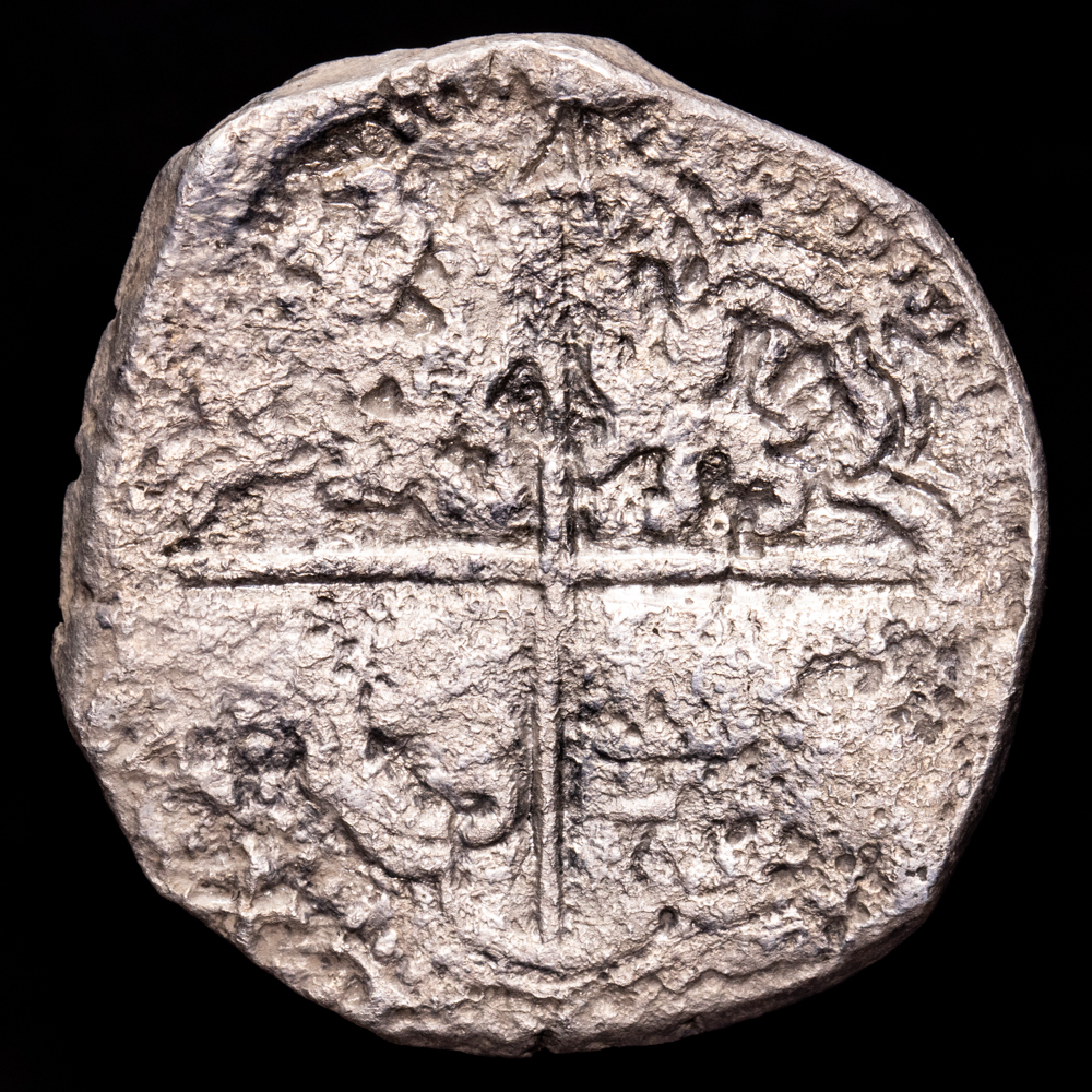 Felipe IV. 8 Reales. (25,25 g.). Potosi. 1634. Ensayador T. AC-1459. BC. Rara. Oxidaciones marinas