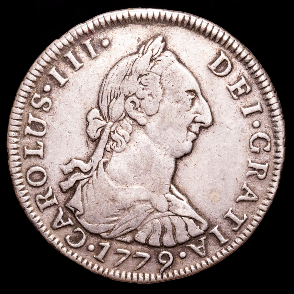 Carlos III. 4 Reales. (13,1 g.). Potosi. 1779. Ensayador P·R. AC-941. MBC.
