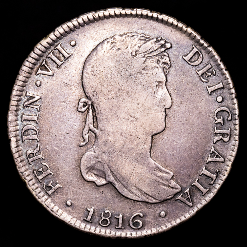 Fernando VII. 4 Reales. (13,08 g.). Lima. 1816. Ensayador J·P. AC-1070. MBC-.