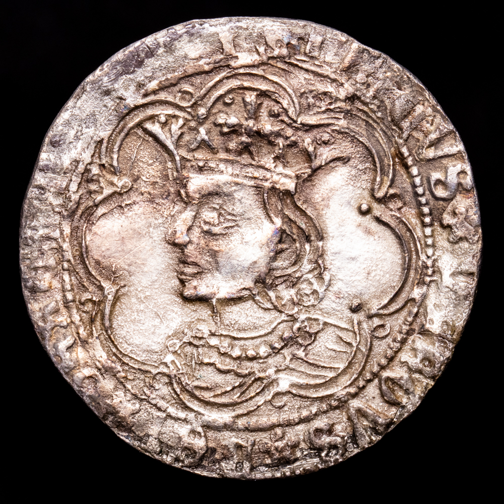 Enrique IV. 1 Real. (3,25 g.). Sevilla. Antes de 1471. MBC+. Leyenda de anverso fustrada