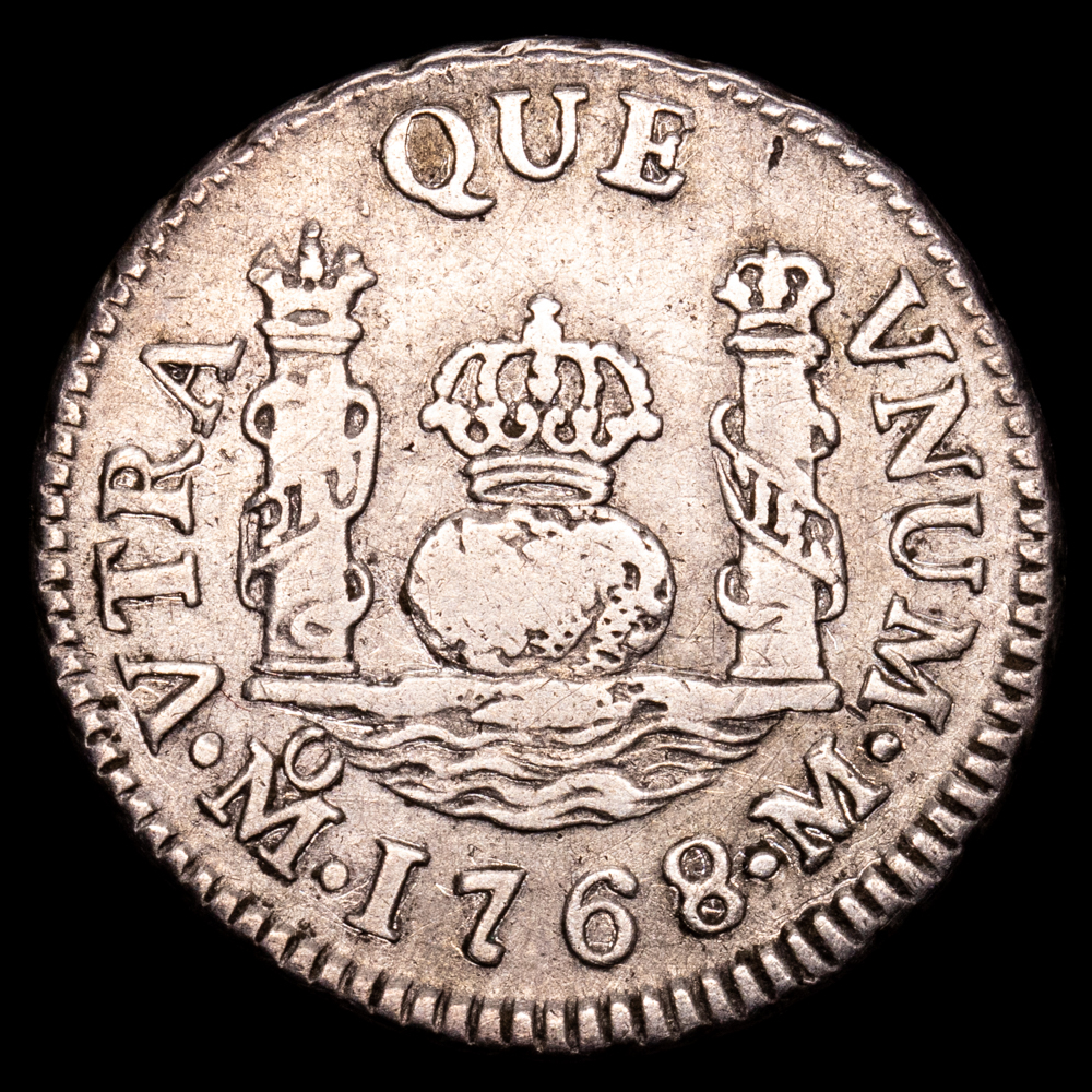 Carlos III. 1 Real. (3,25 g.). Mexico. 1768. Ensayador M. AC-418. MBC+.