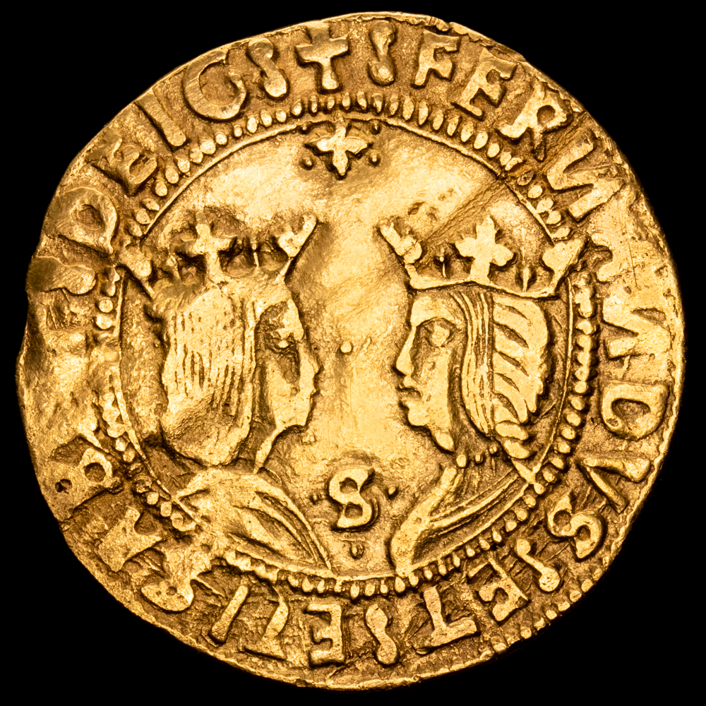 Reyes Católicos. Doble excelente. (6,97 g.). Sevilla. (1492-1531) AC-733. MBC+.
