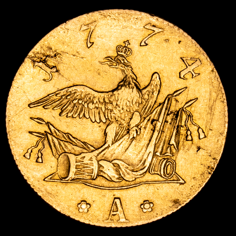 Alemania – Federico II. Friedrich d’or. (6,65 g.). 1774. KLUGE-H1.12. VF+. Rara