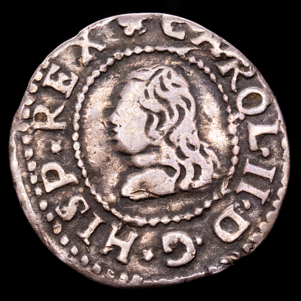 Carlos II. 1 Croat. (2,24 g.). Barcelona. 1675. AC-205. MBC+.