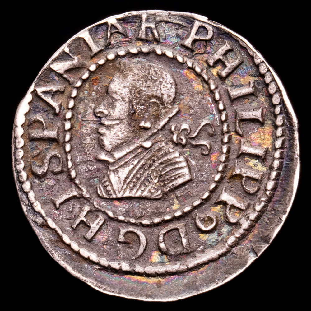 Felipe IV. 1 Croat. (2,96 g.). Barcelona. 1637. AC-662. MBC+. Atractiva