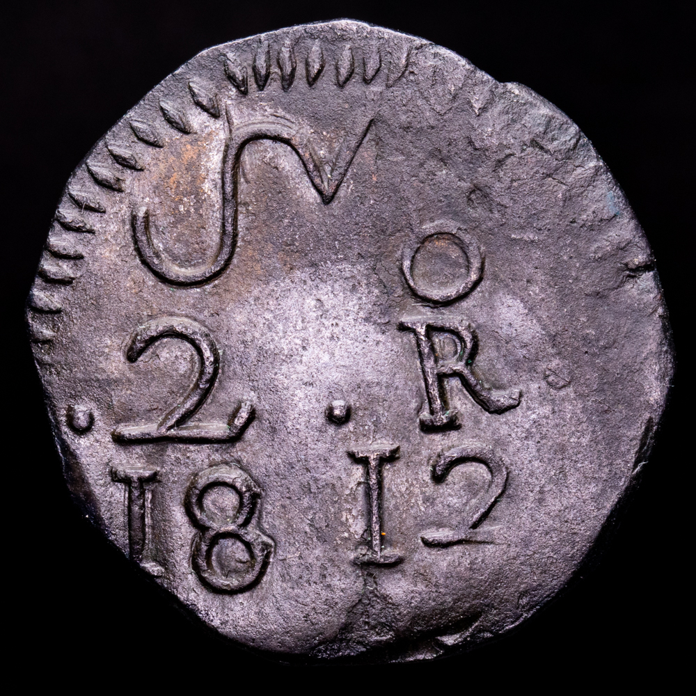 Fernando VII. 2 Reales. (3,97 g.). Morelos. 1812. AC-884. EBC-. Buen ejemplar.