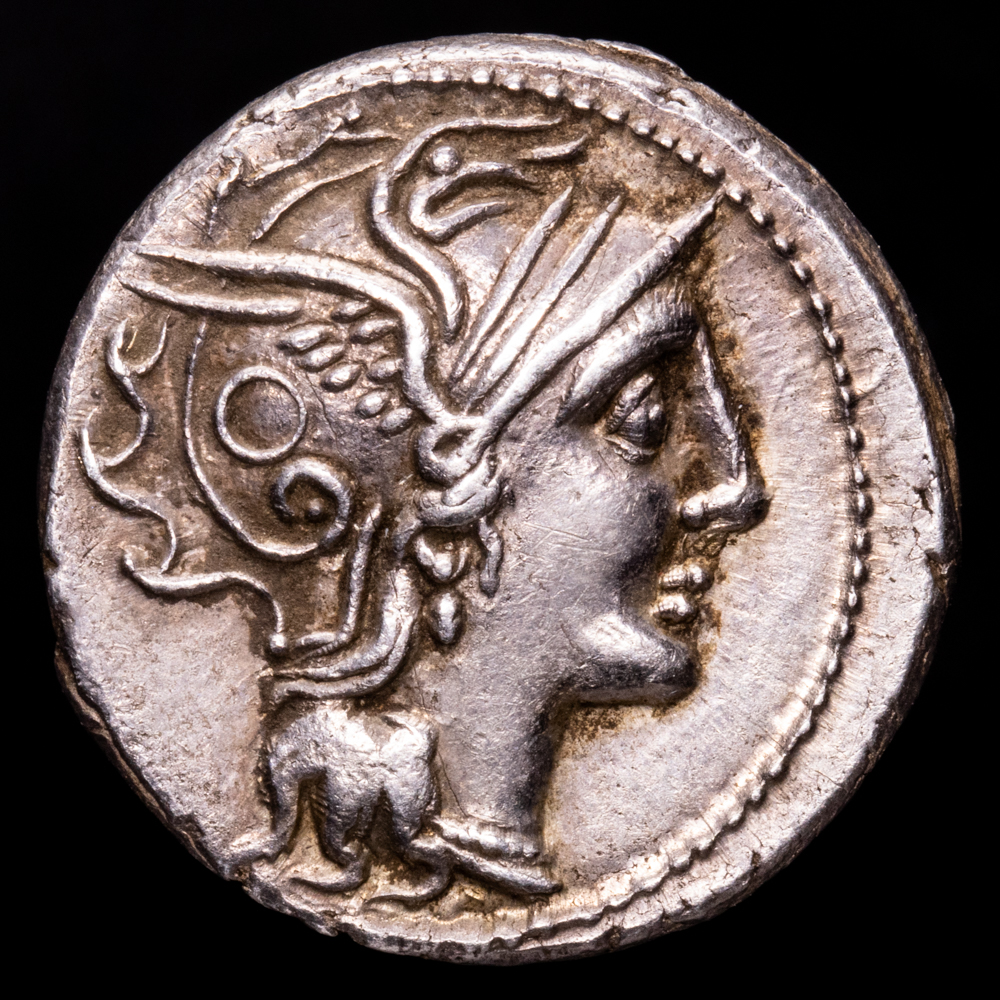 Claudia. Denario. (4,07 g.). Roma. 110-109 a.C.. Craw-300.1. EBC. R: Victoria en biga, debajo PVLCHER