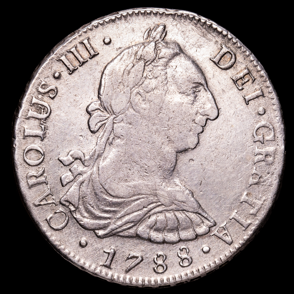 Carlos III. 8 Reales. (26,78 g.). Lima. 1788. Ensayador I·J. AC-1059. MBC.