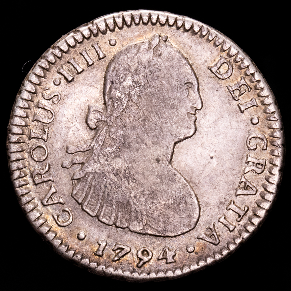 Carlos IV. 1 Real. (3,31 g.). Santiago de Chile. 1794. Ensayador D·A. AC-510. MBC. Escasa