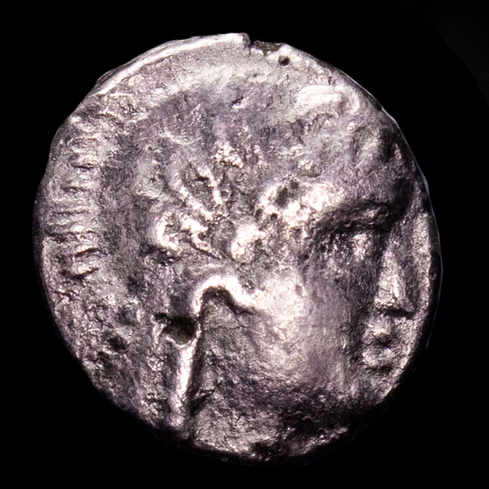 Grecia – Attica. Obolo. (0,72 g.). Atenas. 454-404 a.C.. SNGCOP-53-6. MBC. Cabeza de Athenea a la derecha con casco.